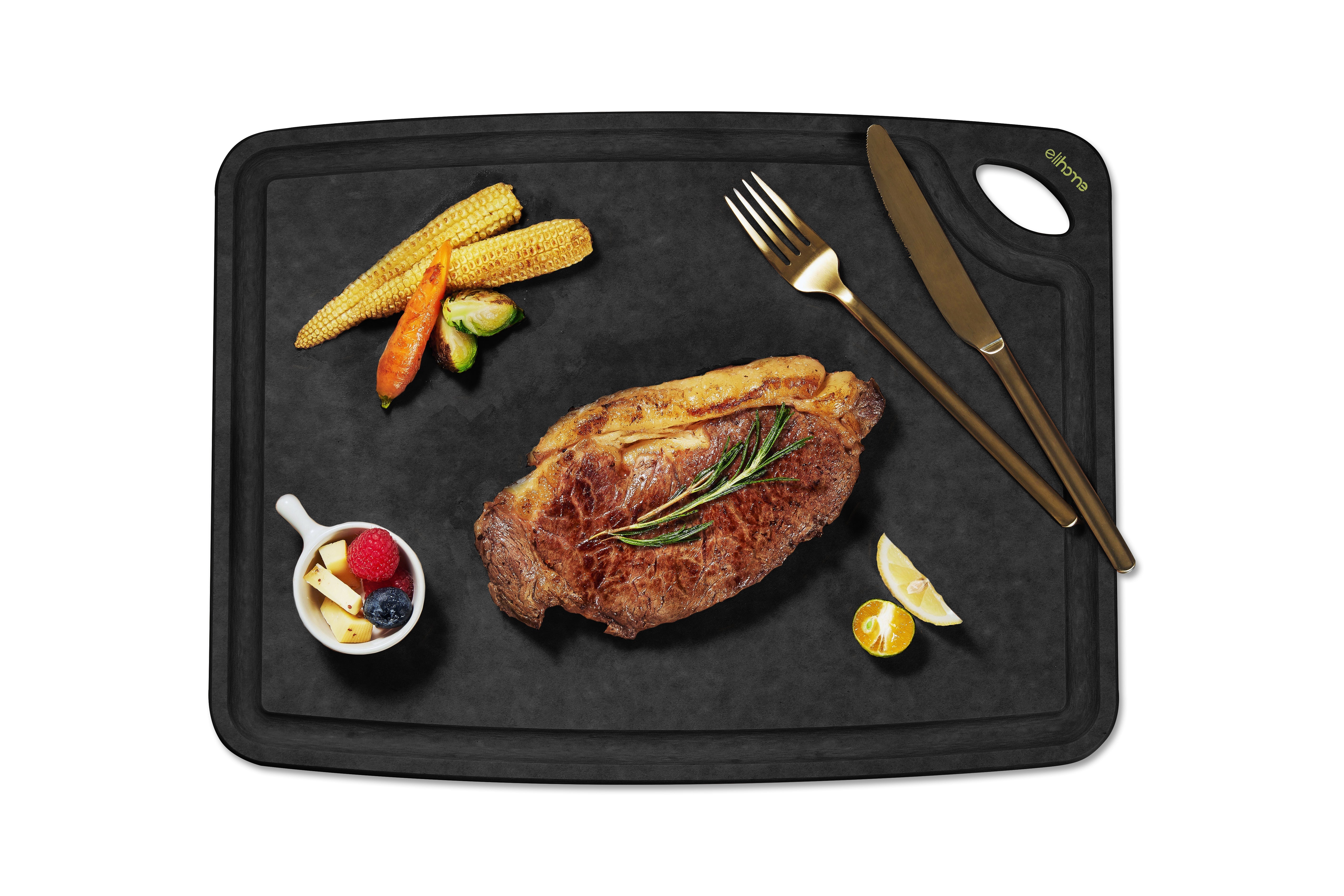 Classic Series 10 x 13 x 1/4 Cutting Board - Medium- Black