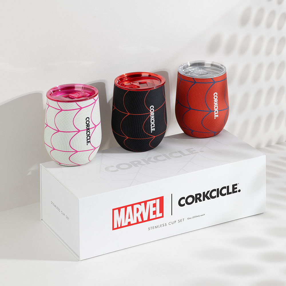 Spider-Man Stemless Set (3) by CORKCICLE.