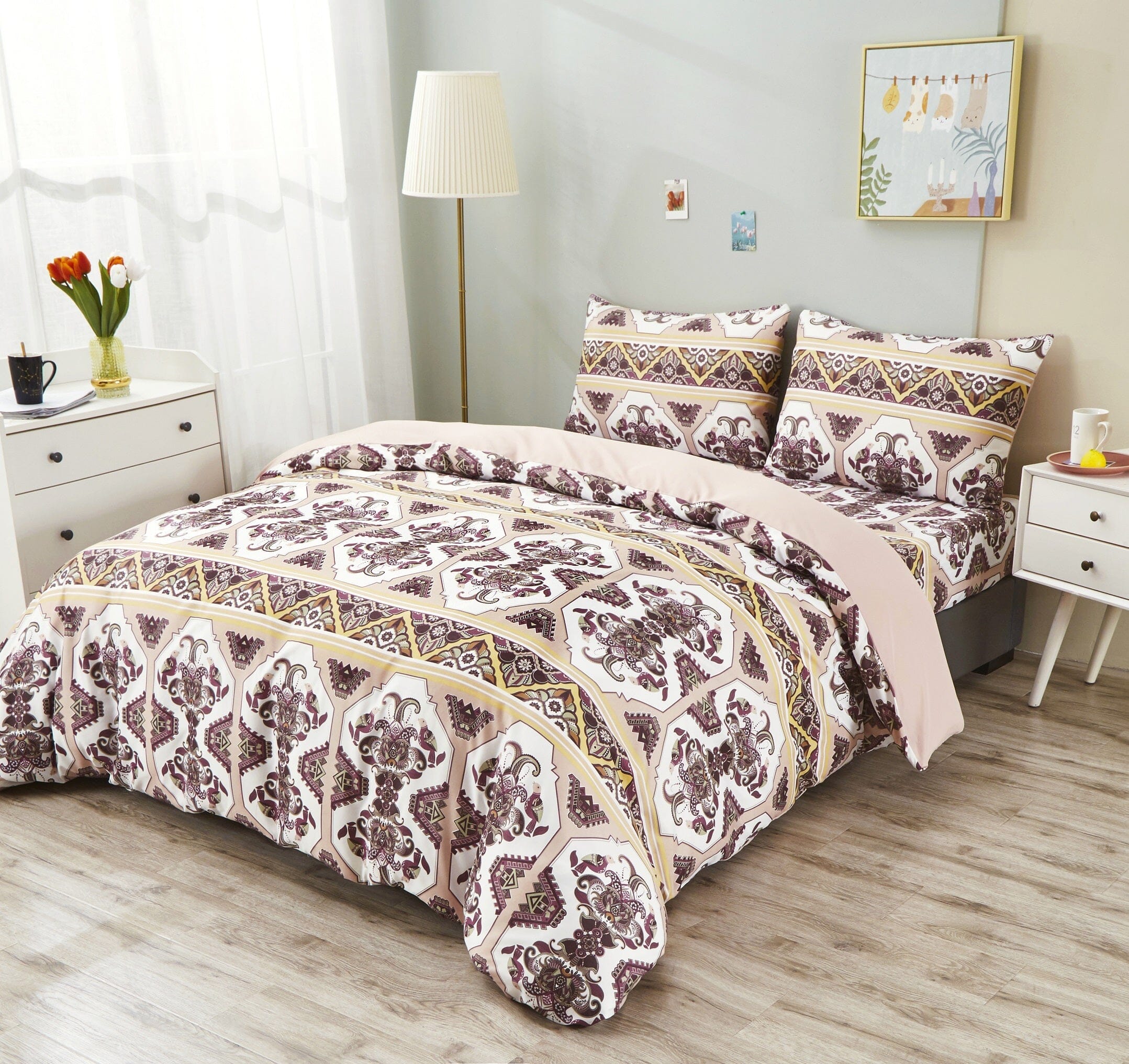 Oriental Kilim Duvet Cover - w/ Pillow Cases Royal Persian Traditional Design