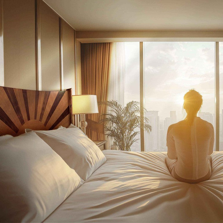 Rorns Sunset Platform Bed Frame With Headboard