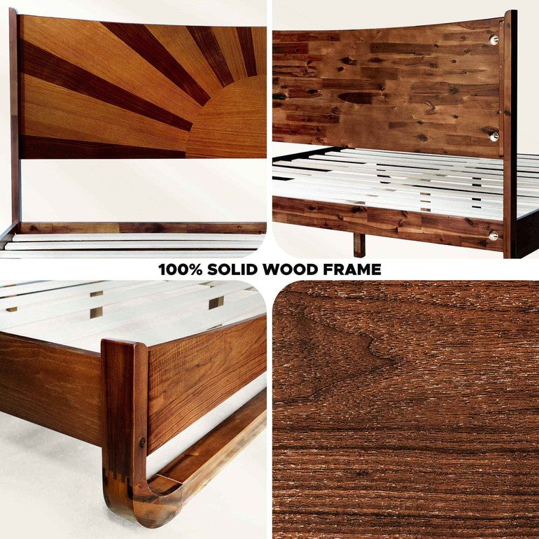 Rorns Sunset Platform Bed Frame With Headboard