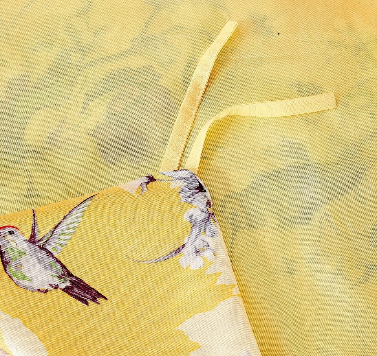 Yellow Hummingbirds Floral Duvet Cover Set w/ Pillow Cases