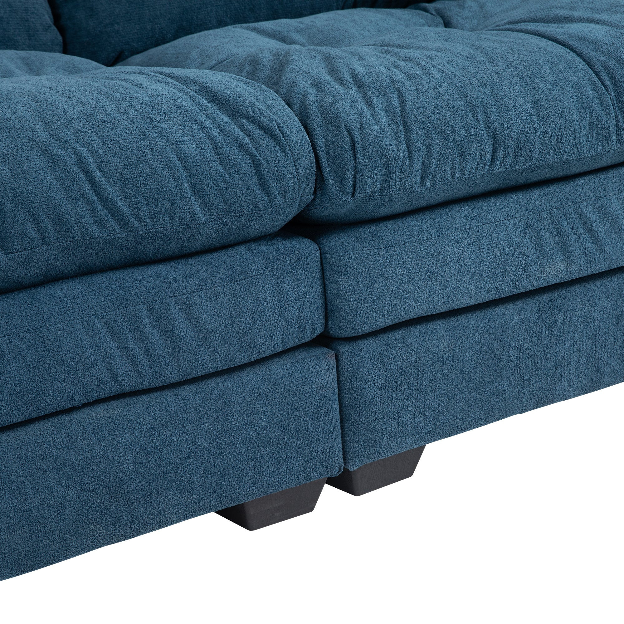84' Chenille Sofa Small Sofa Loveseat Couch, Blue