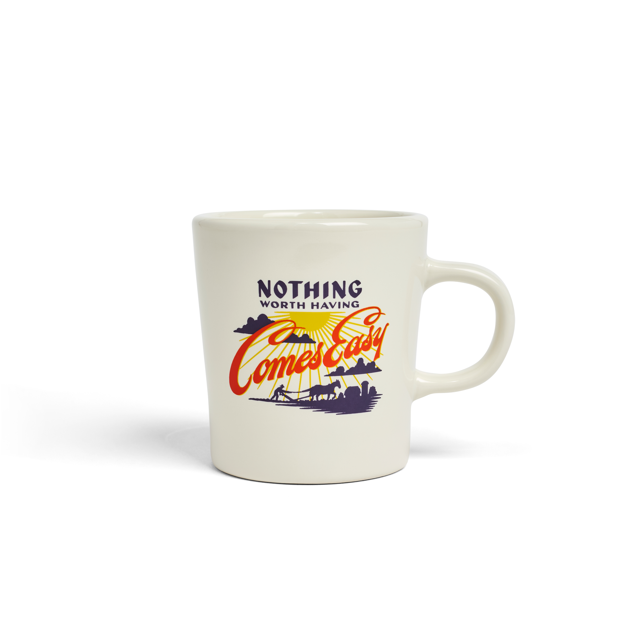 Nathan Yoder - Nothing Worth Having Comes Easy - 9oz Modern Diner Mug