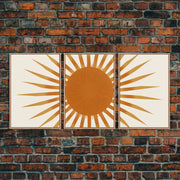 Glamorous Sunburst Wall Art, Framed Canvas Print