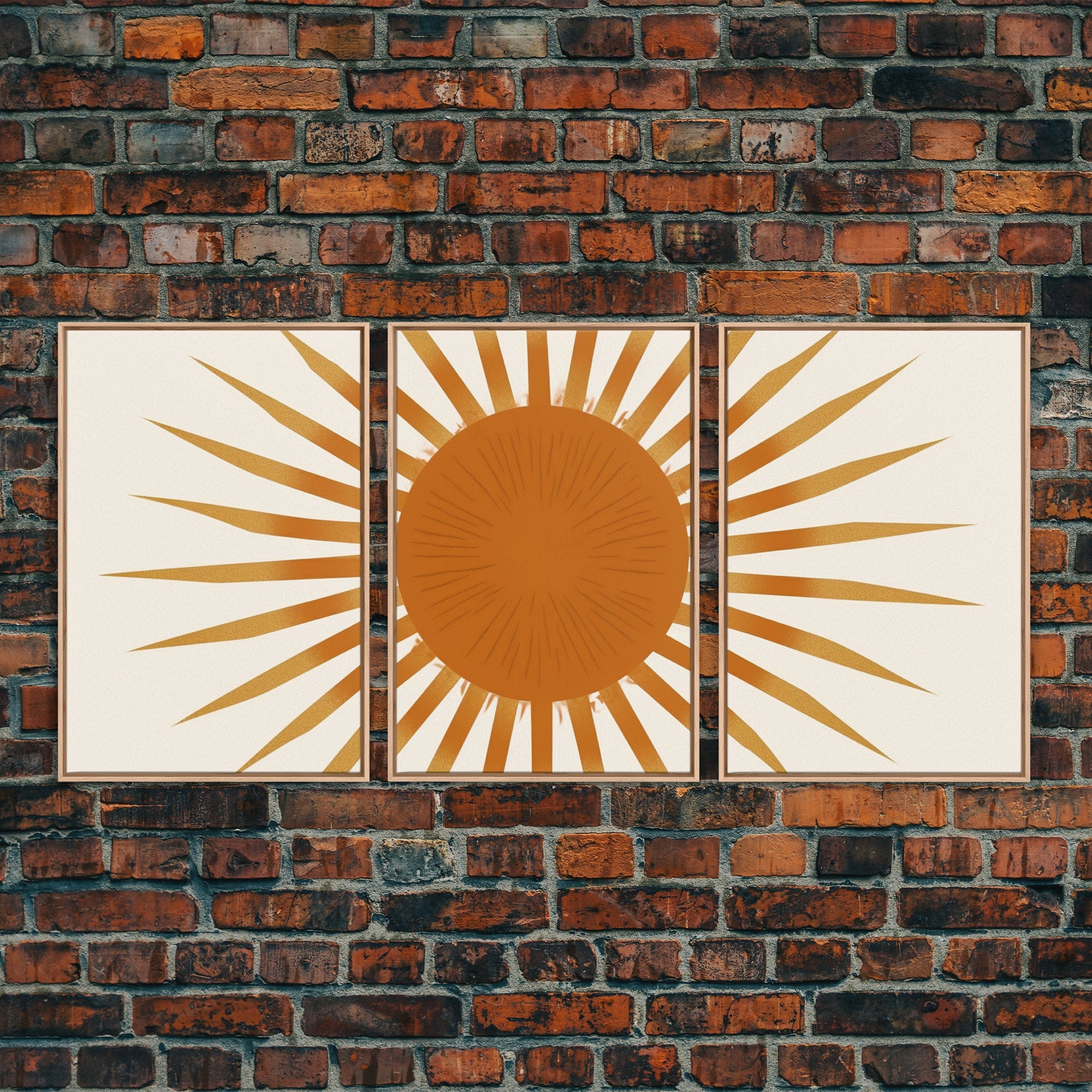 Glamorous Sunburst Wall Art, Framed Canvas Print