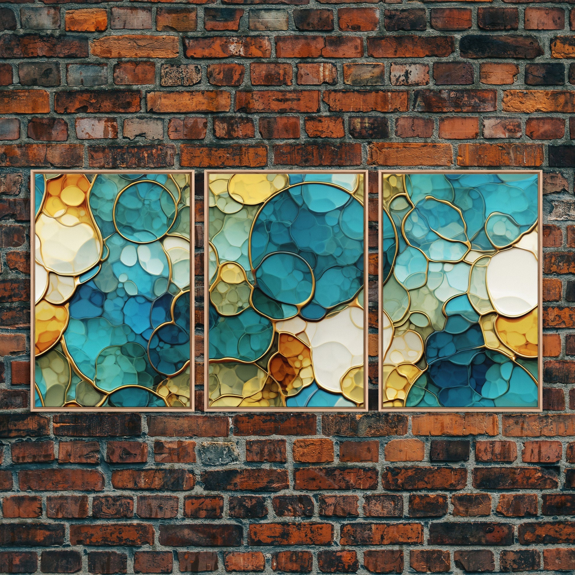 Abstract Art Print, Canvas Print, 3 Piece Wall Art