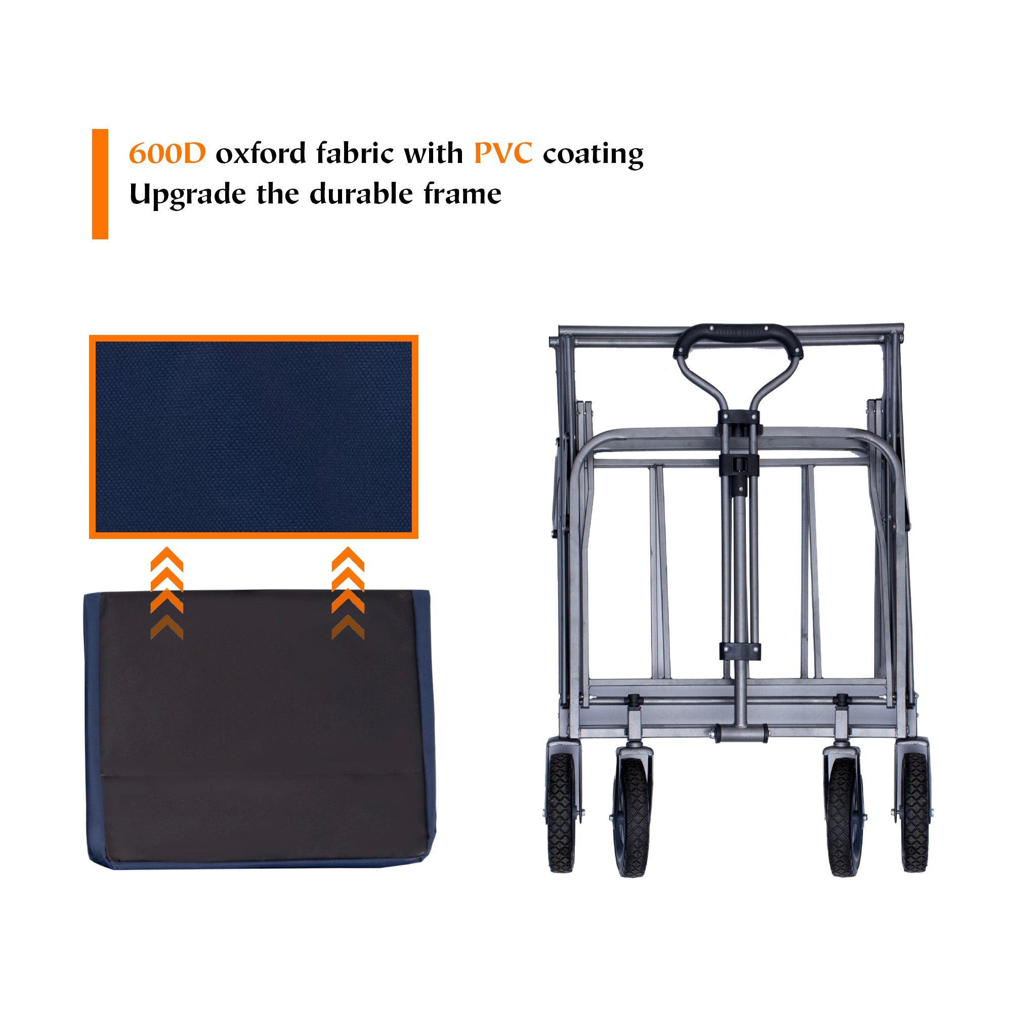 Outdoor Garden Multipurpose Micro Collapsible Trolley Cart/Wagon