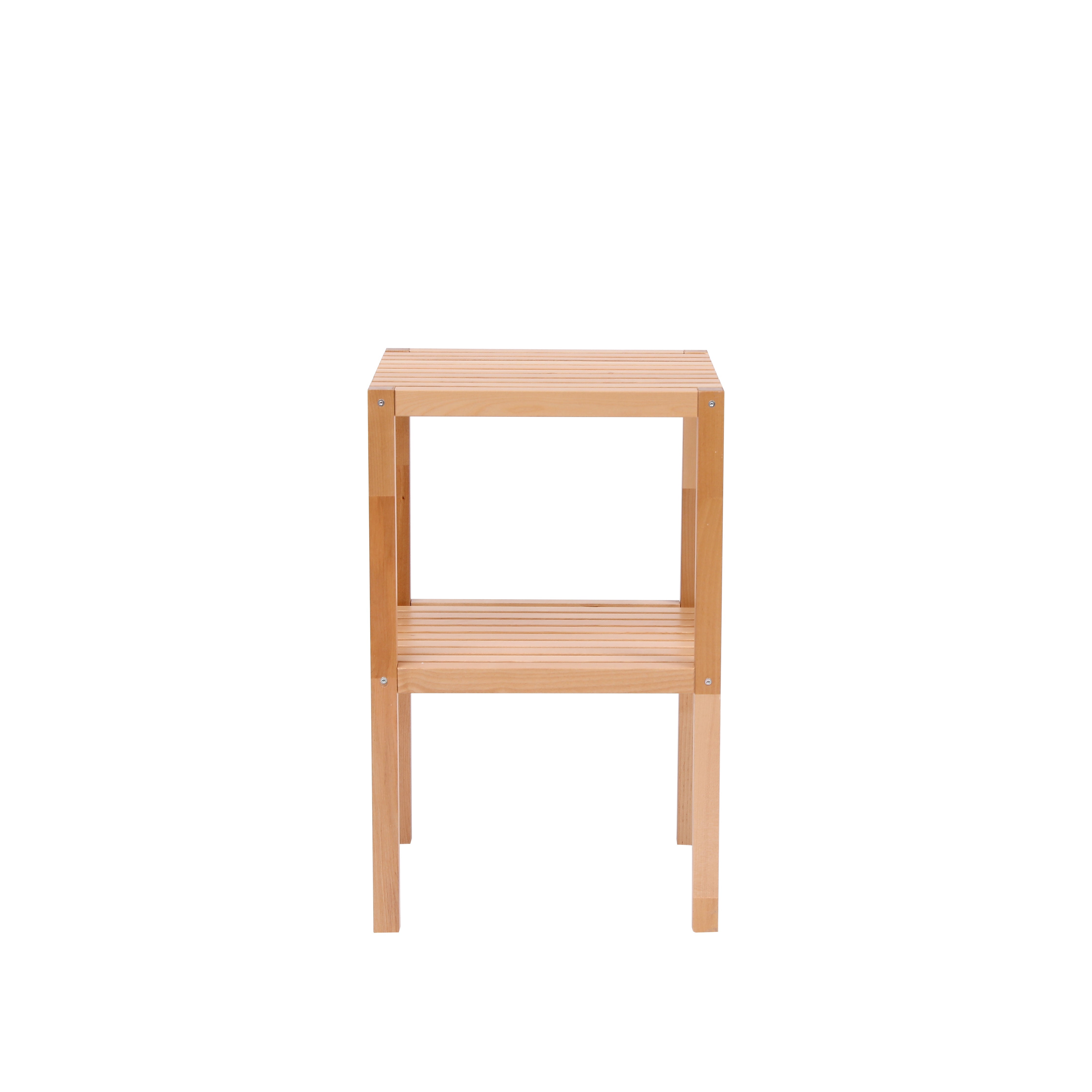 2-Tier Birch Bathroom Shelf, Multifunctional Storage Rack