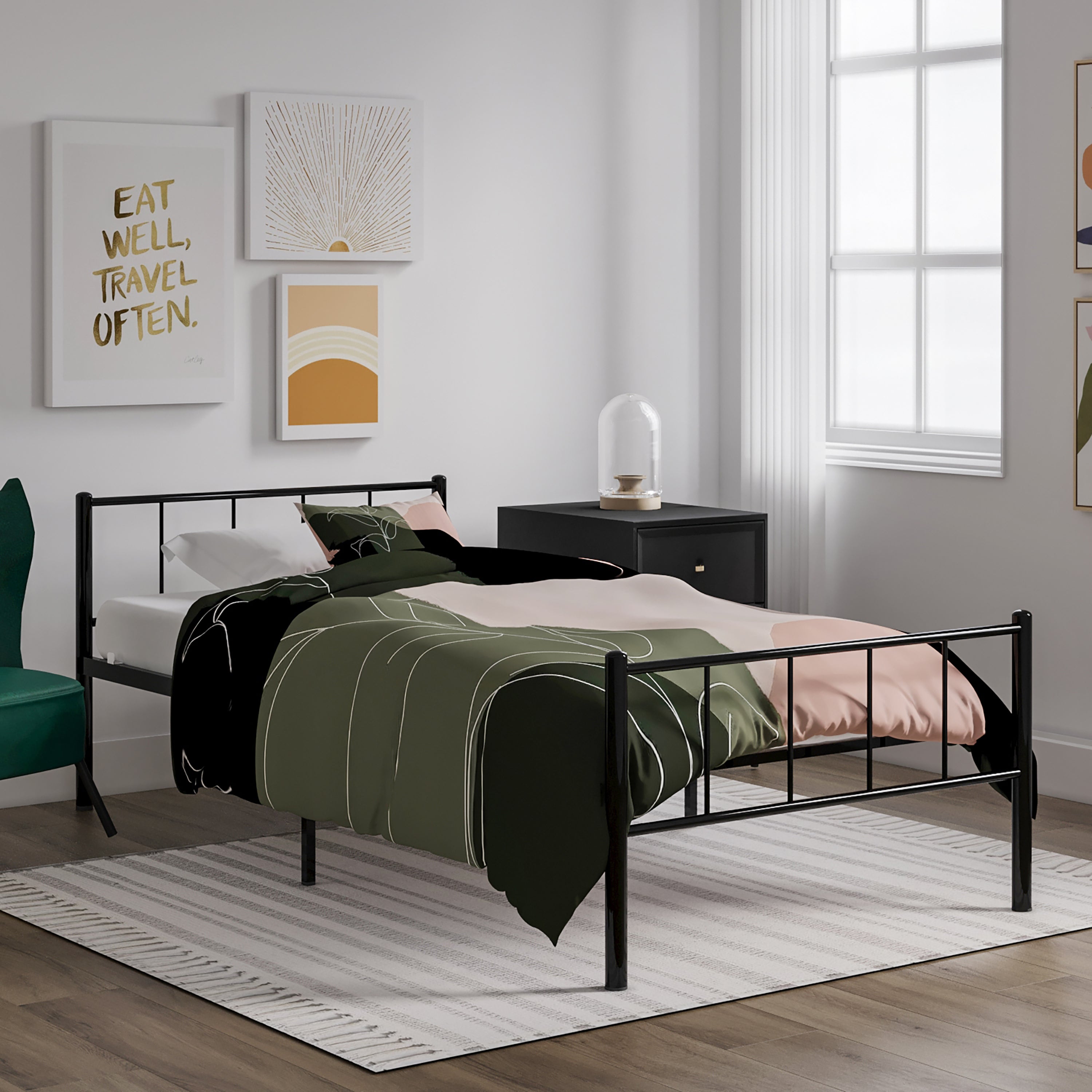 BK Furniture Austin Metal Twin Bed