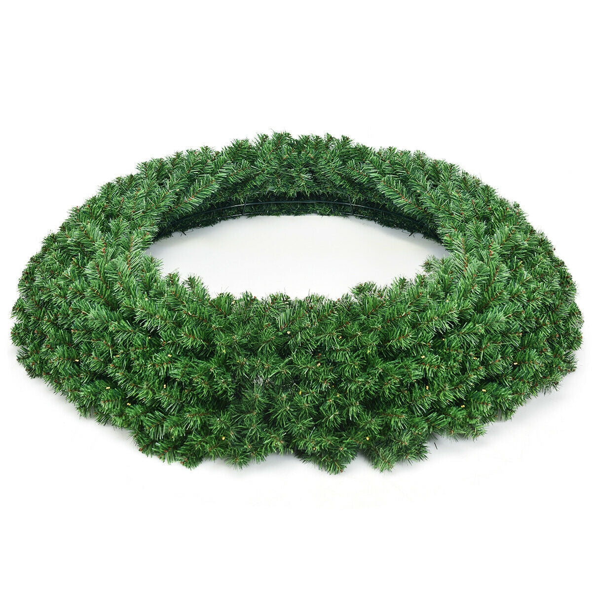 48 Inch Pre-lit Cordless Artificial Christmas Wreath by DirectDeals
