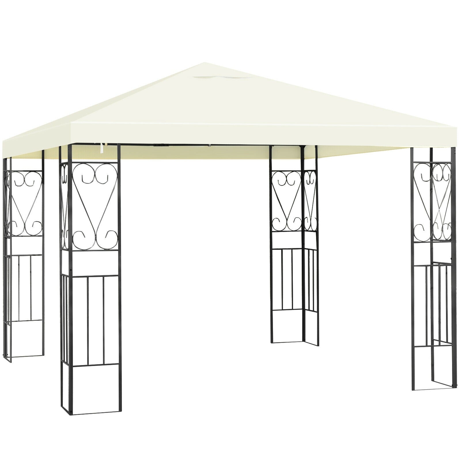 10 x 10 Feet Patio Gazebo, Canopy Tent, Garden Shelter