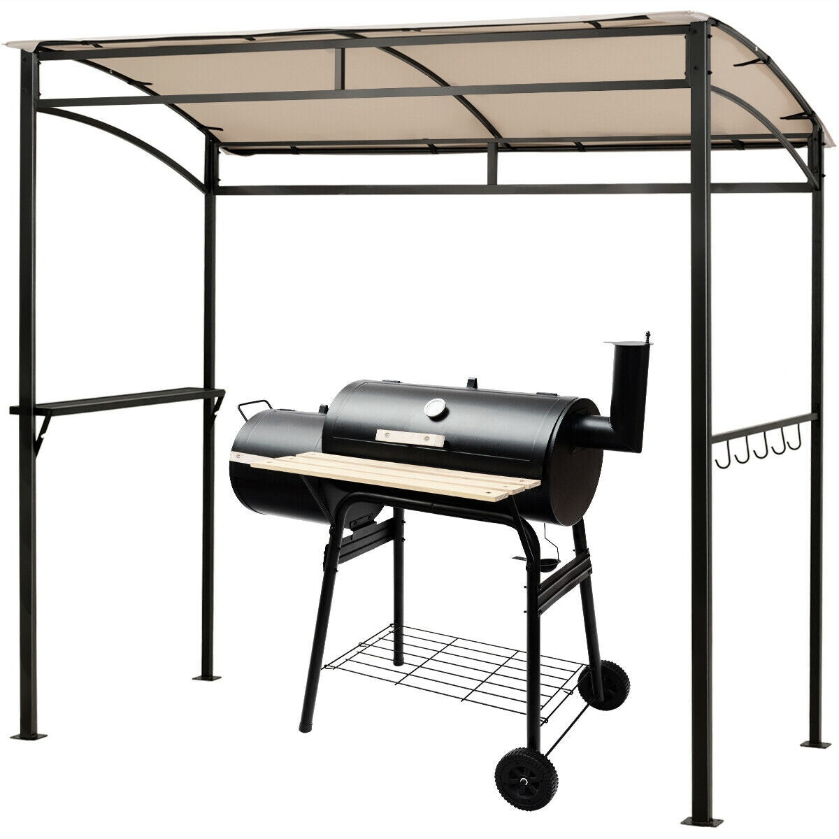 7 x 4.5 Feet Gazebo Outdoor, Patio, Garden, Canopy Shelter - Beige