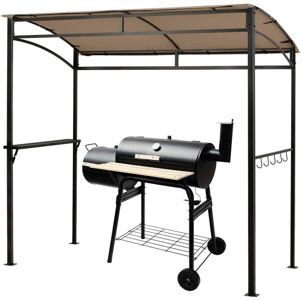7 x 4.5 Feet Gazebo Outdoor, Patio, Garden, Canopy Shelter - Brown
