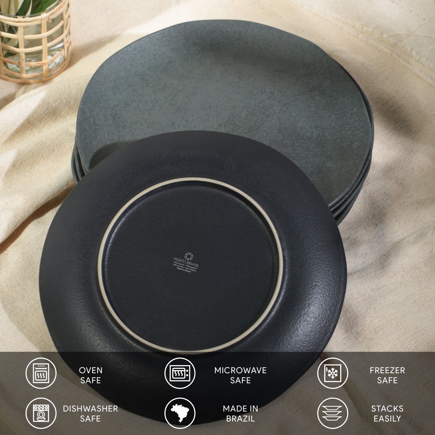 Dinner Plate Set of 6 by Porto Brasil