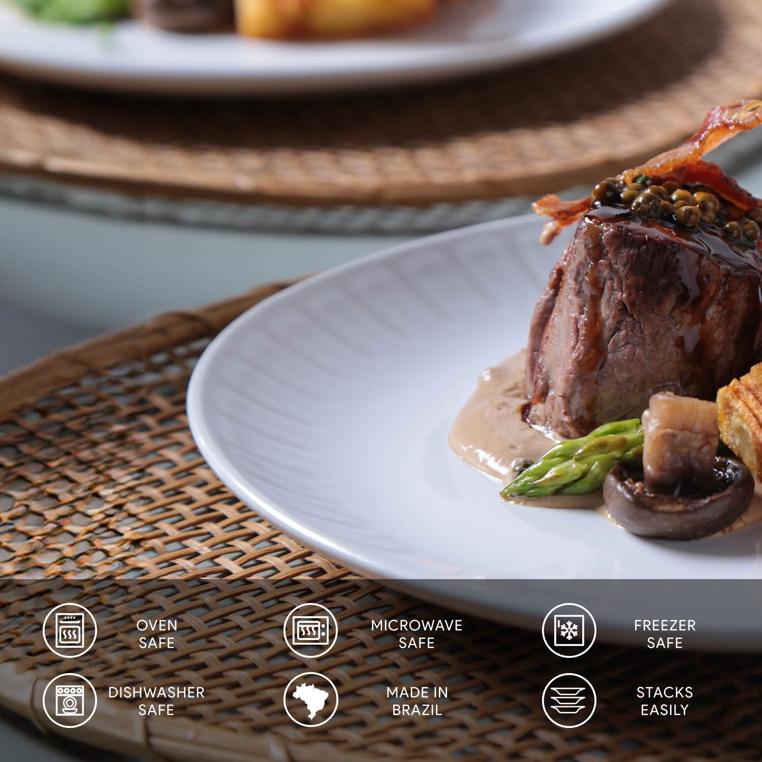 Dinner Plate Set of 6 by Porto Brasil