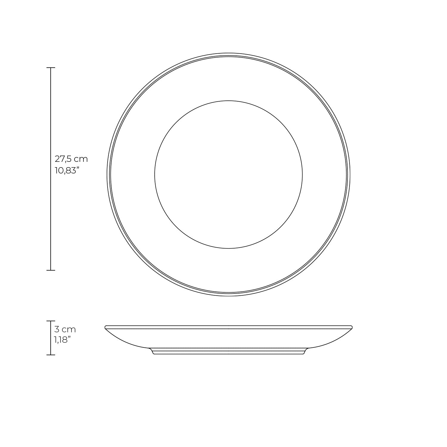 Dinner Plate Set of 6 by Porto Brasil