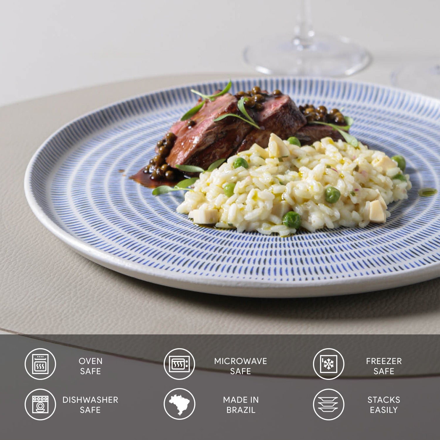 Dinner Plate Set of 6 by Porto Brasil