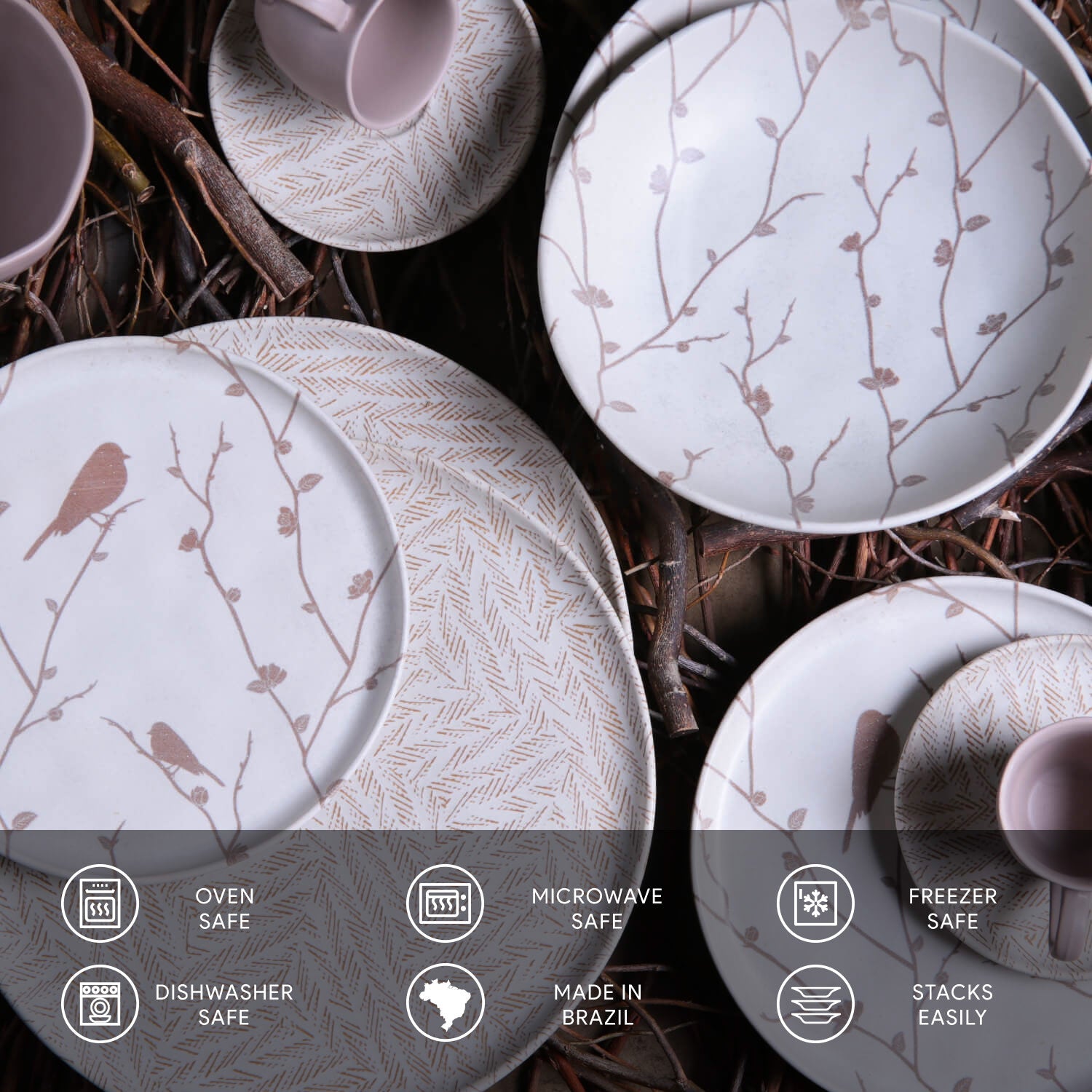 Dinner Plate Set of 6 by Porto Brasil