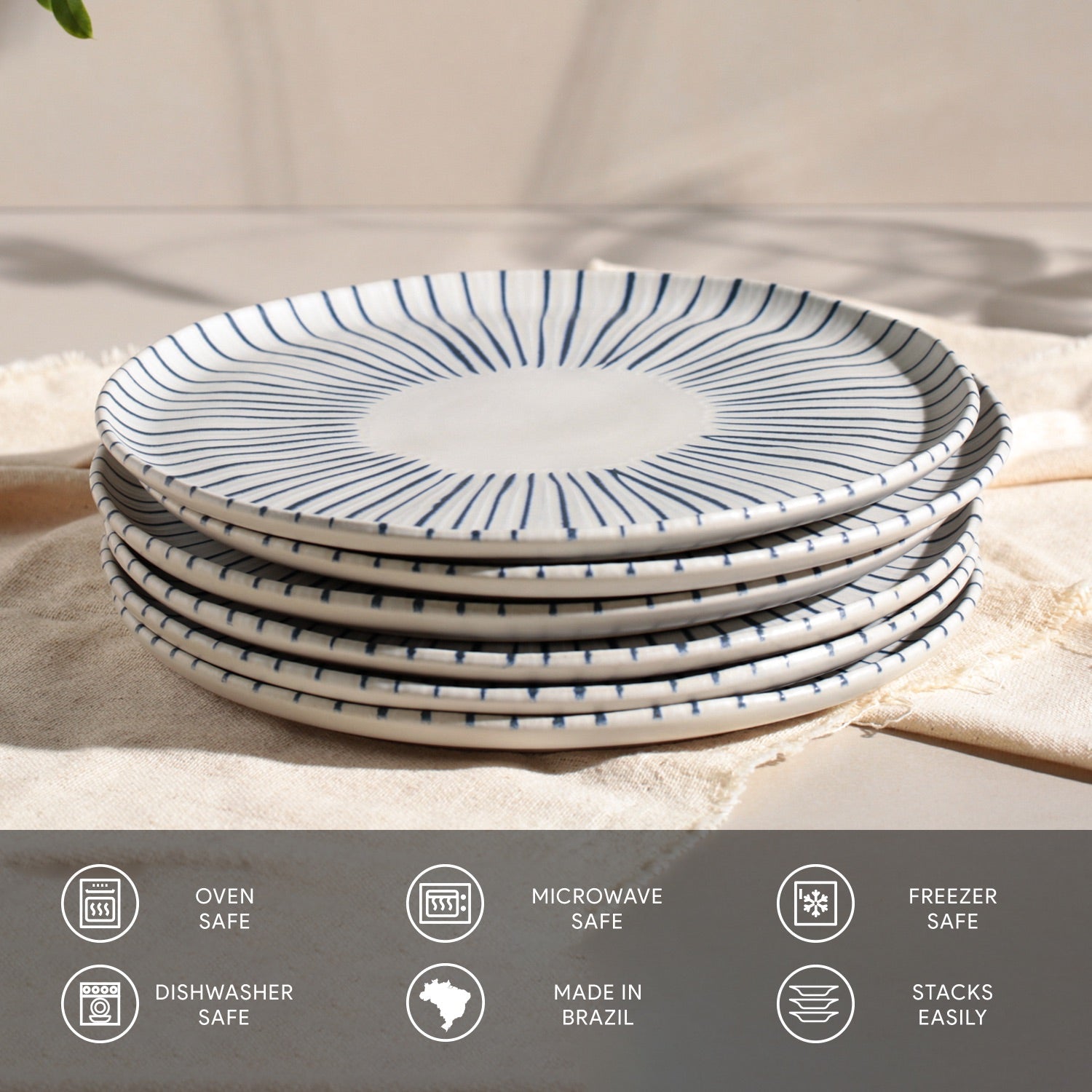 Dinner Plate Set of 6 by Porto Brasil