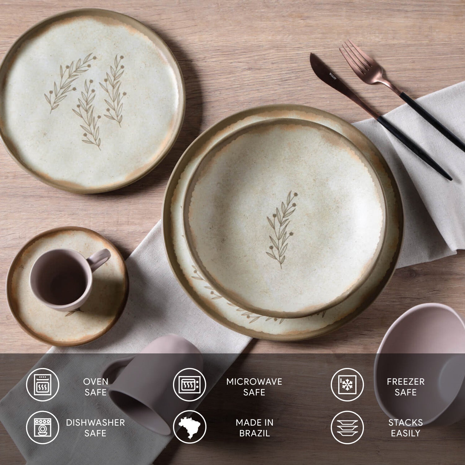 Dinner Plate Set of 6 by Porto Brasil