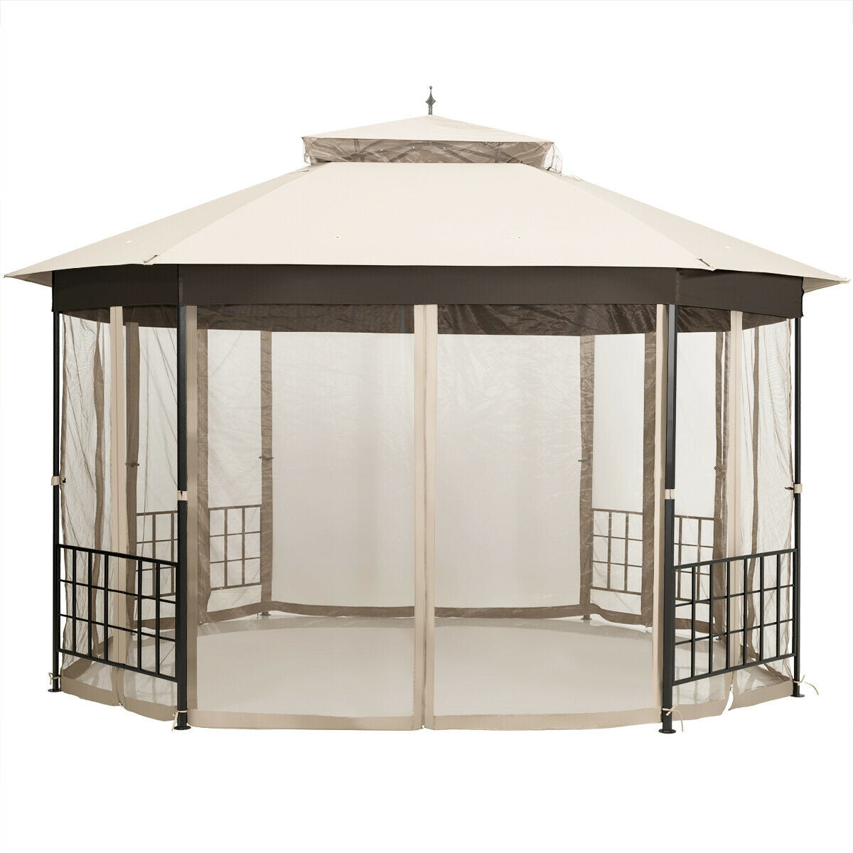 10’x 12’ Octagonal Patio Gazebo - Beige