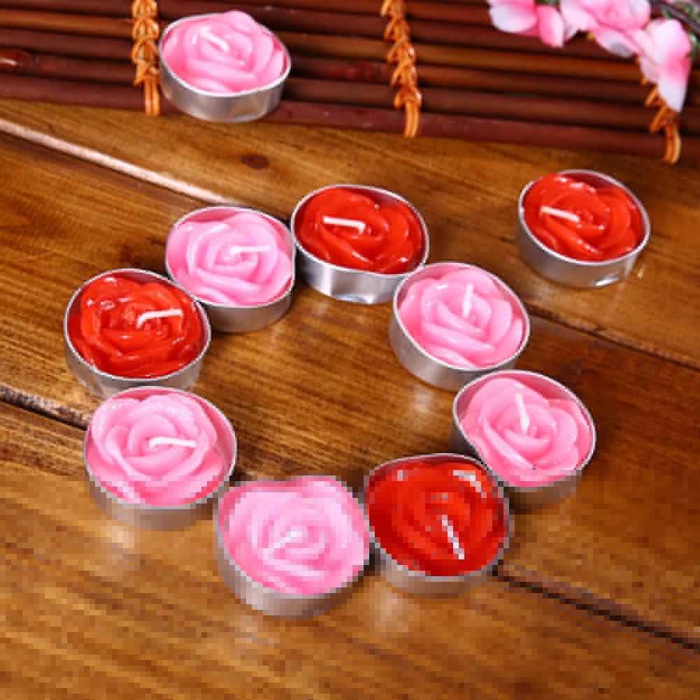 12 pieces set Valentine's Day Rose Candles