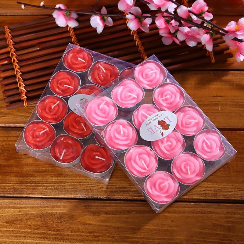 12 pieces set Valentine's Day Rose Candles