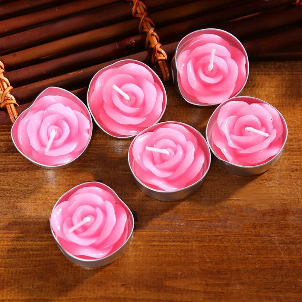 12 pieces set Valentine's Day Rose Candles