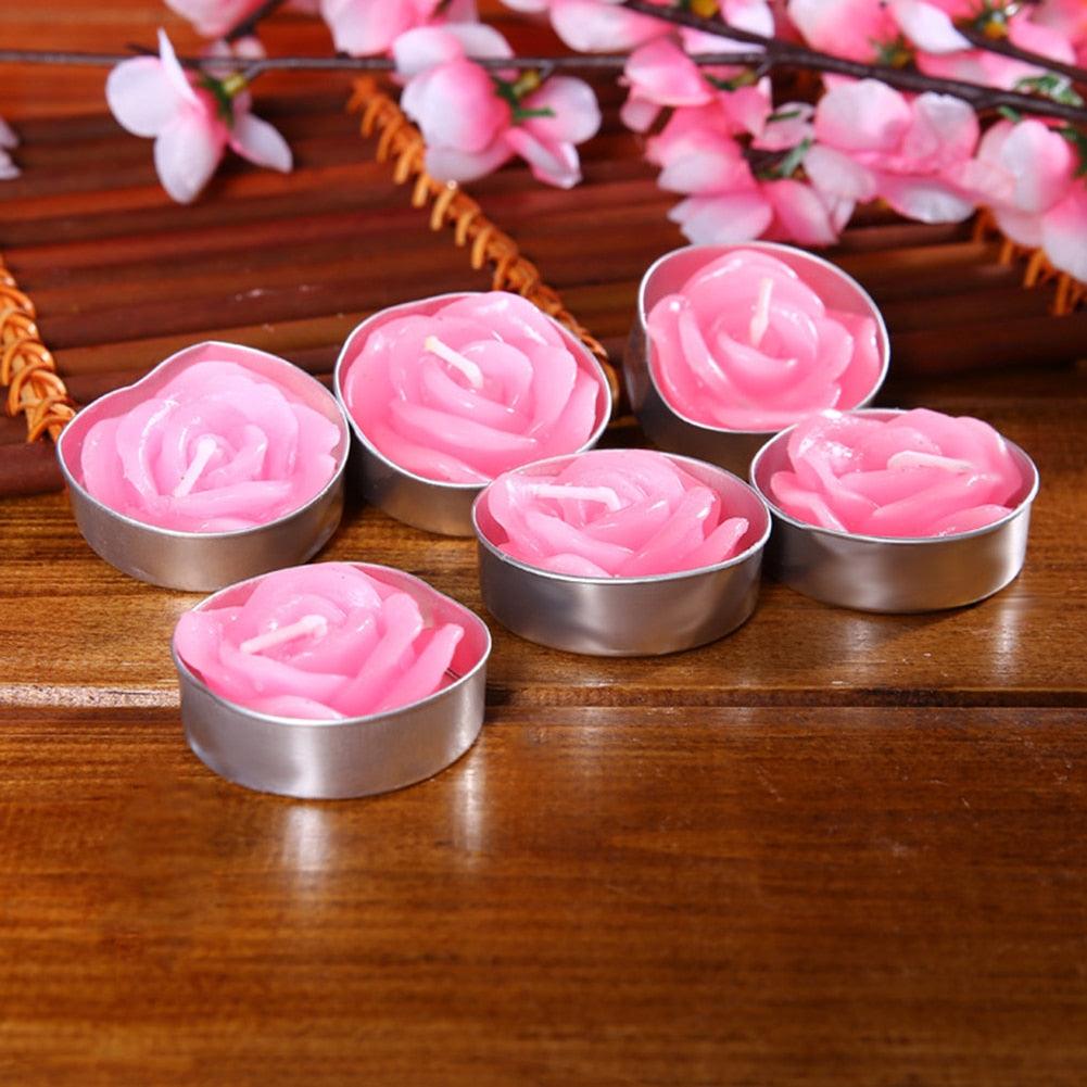 12 pieces set Valentine's Day Rose Candles
