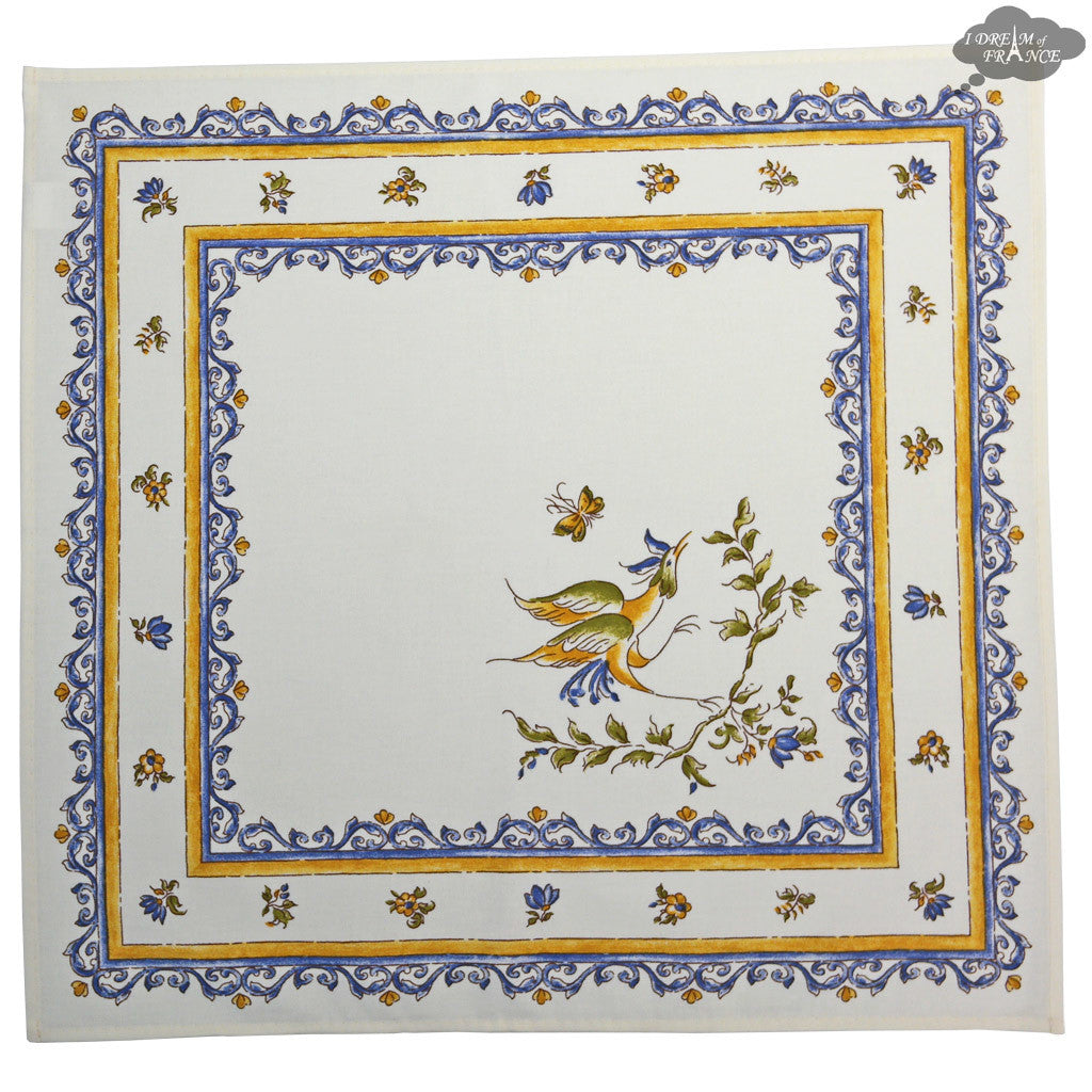 Moustiers Blue & Cream French Cotton Napkin