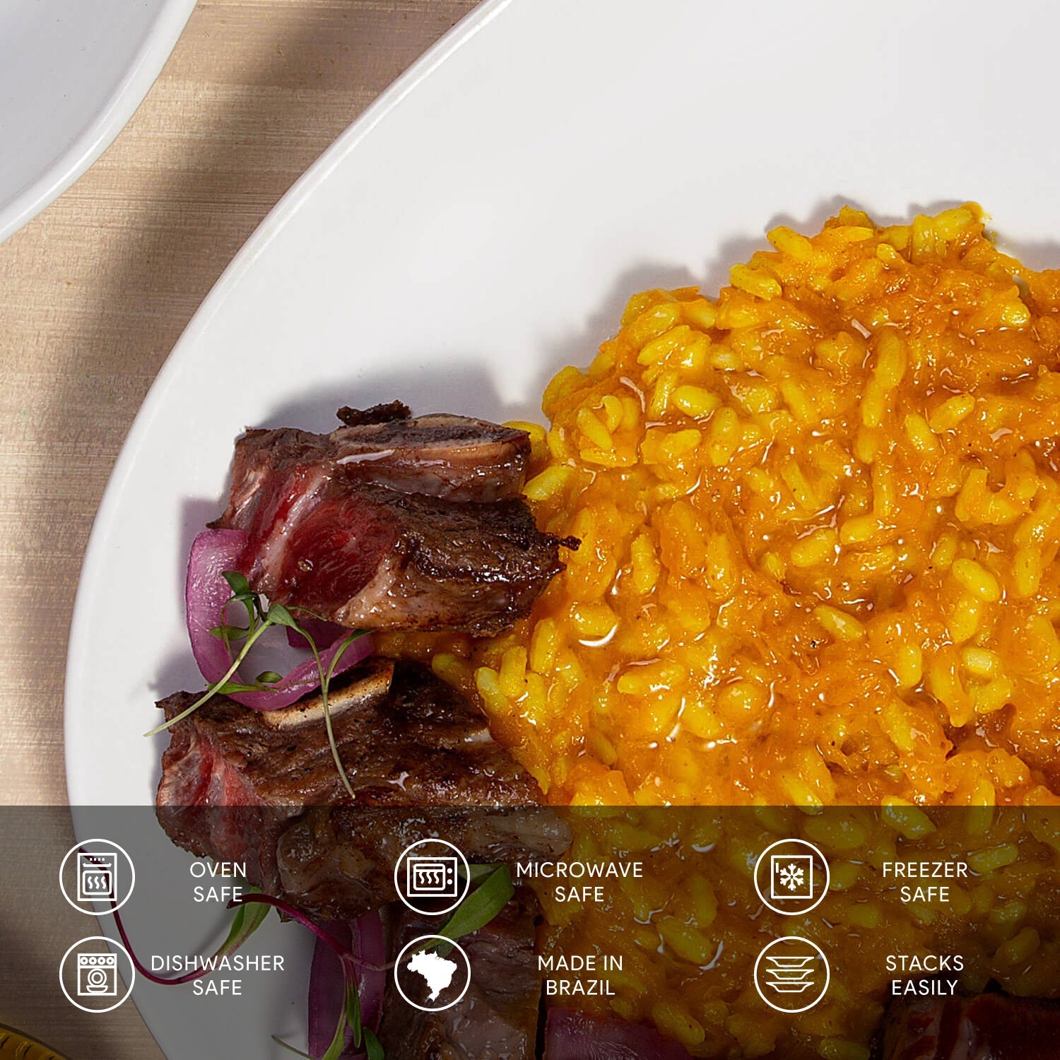 Oval Dinner Plate Set of 6 by Porto Brasil