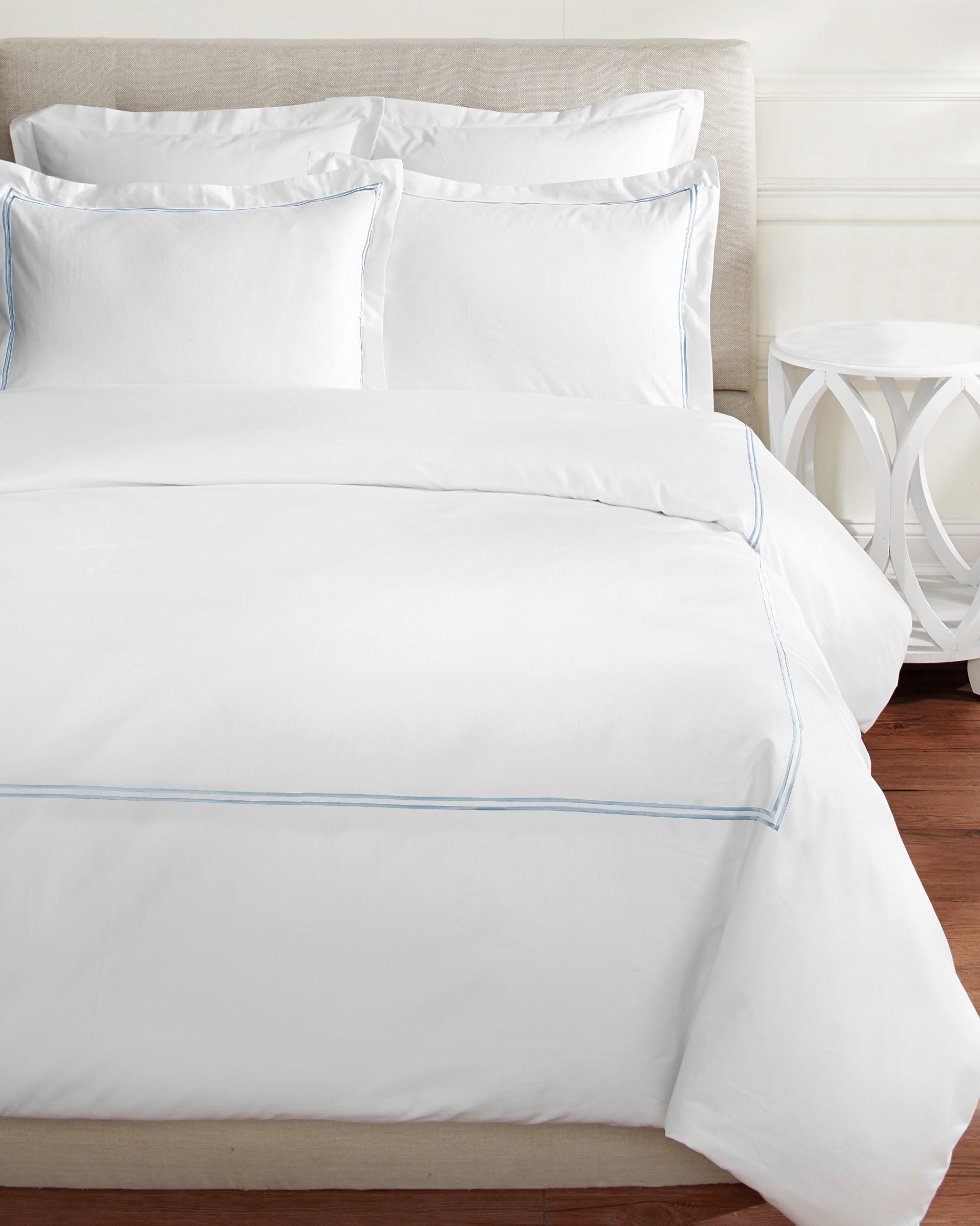 Double Stripe Embroidered Duvet Set