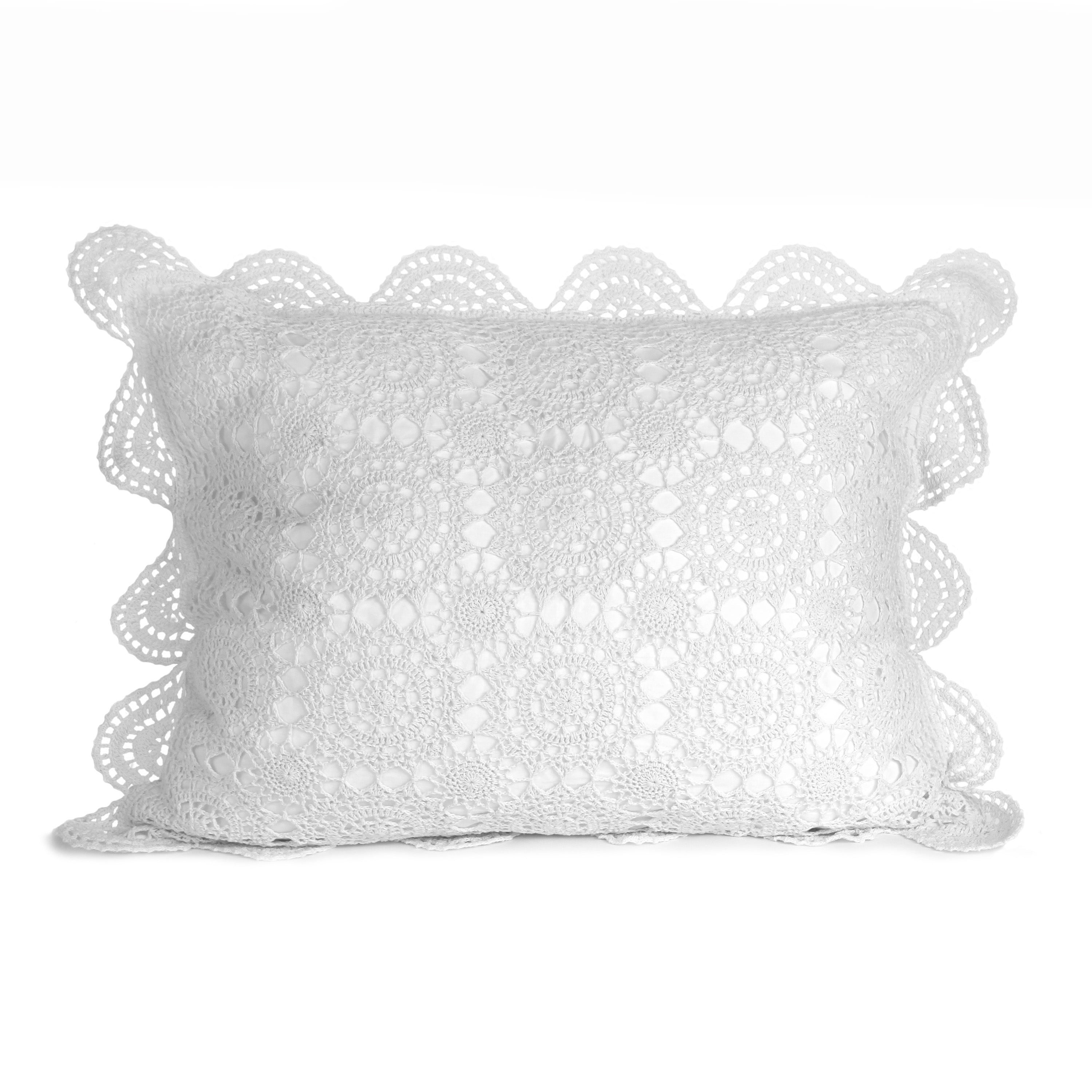 Crochet Cotton Pillow Sham Pairs