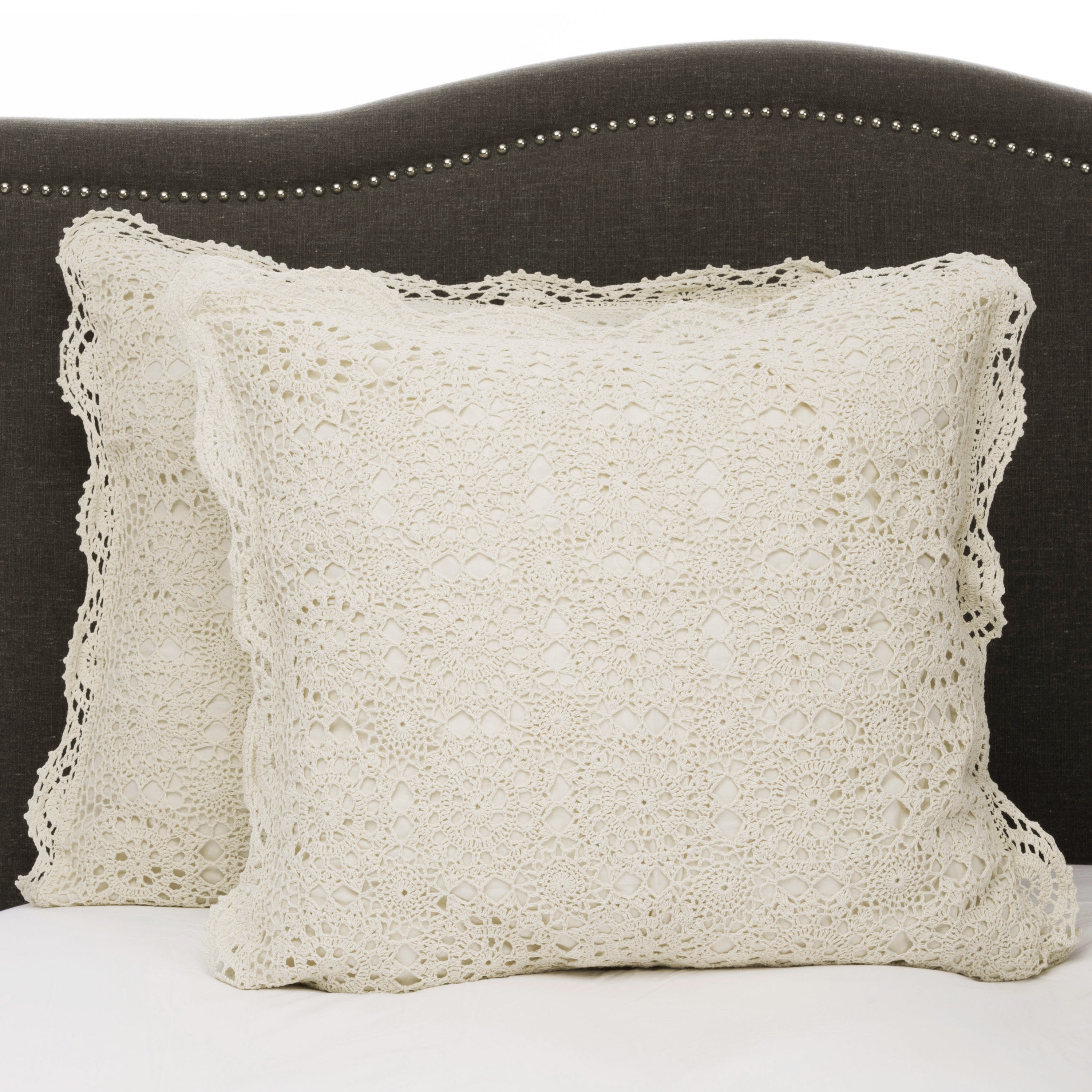 Crochet Cotton Pillow Sham Pairs