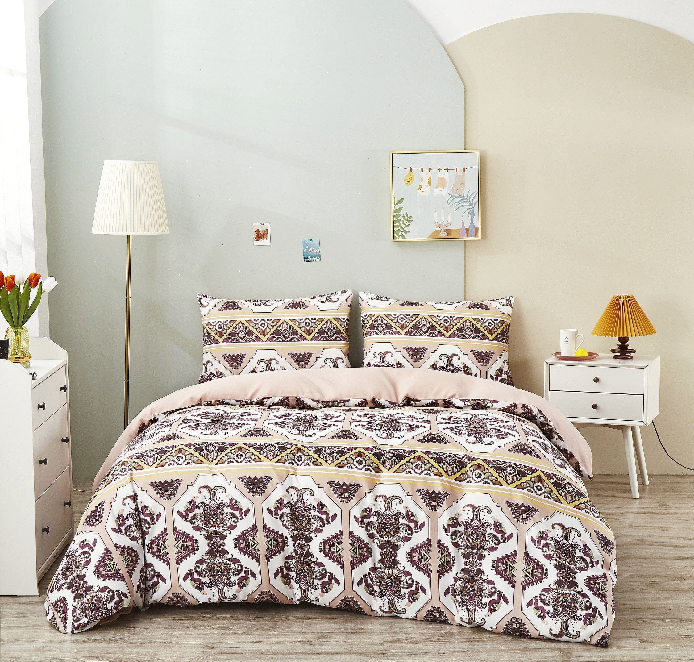 Oriental Kilim Duvet Cover - w/ Pillow Cases Royal Persian Traditional Design