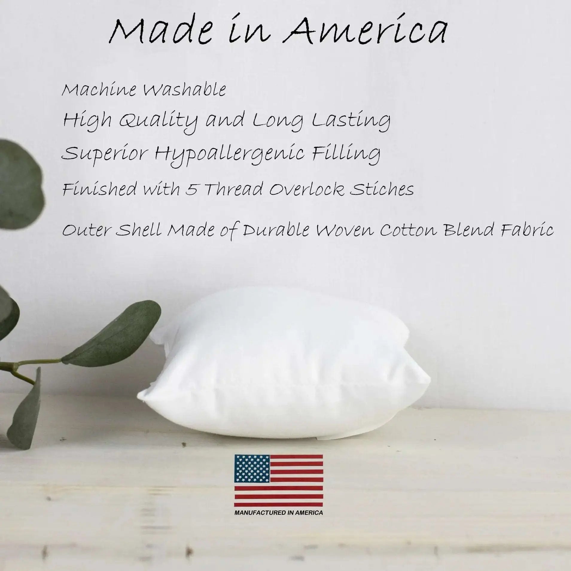18x18 | Indoor Outdoor Hypoallergenic Polyester Pillow Insert | Quality Insert | Pillow Inners | Throw Pillow Insert | Square Pillow Inserts UniikPillows