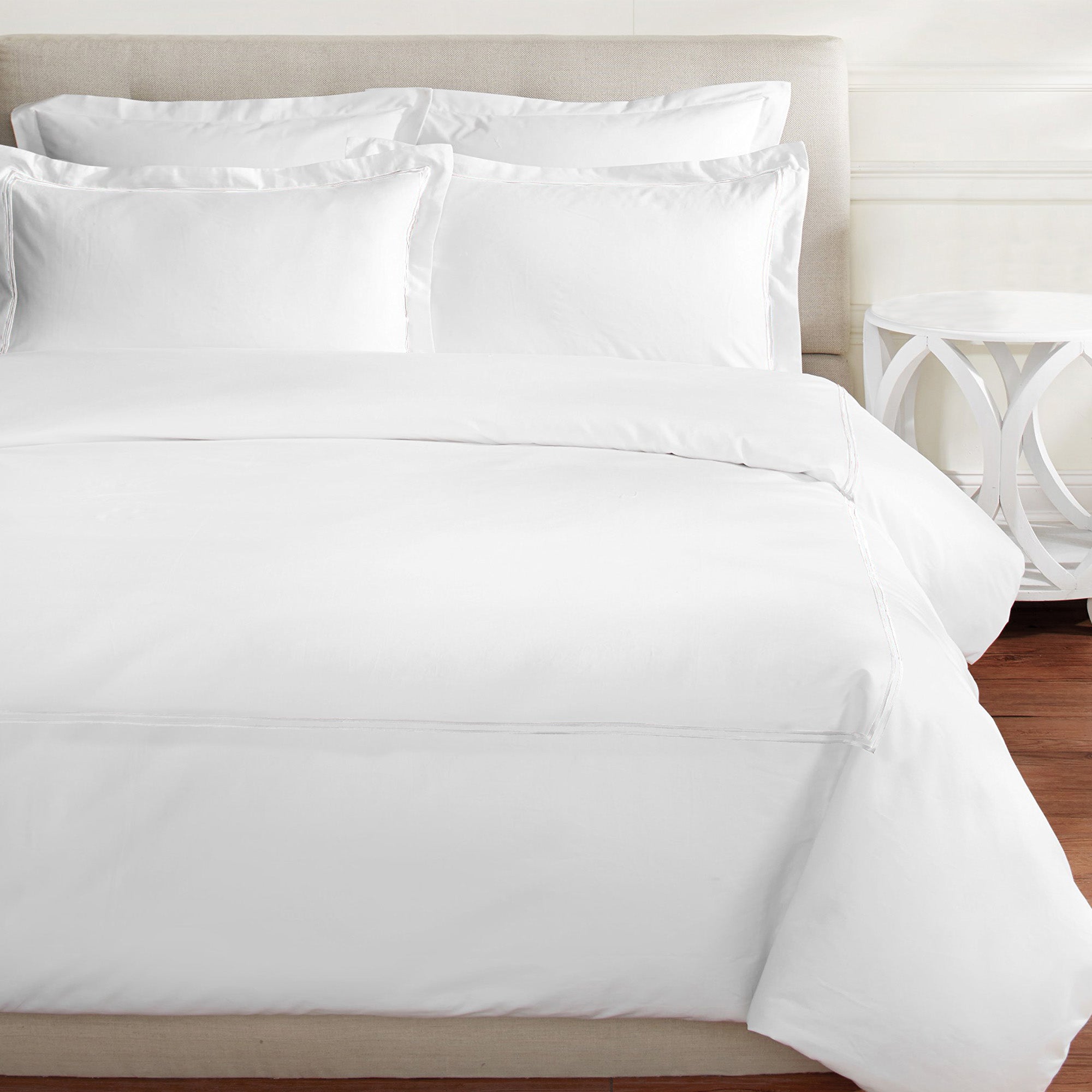 Border Stripe Embroidered Duvet Set