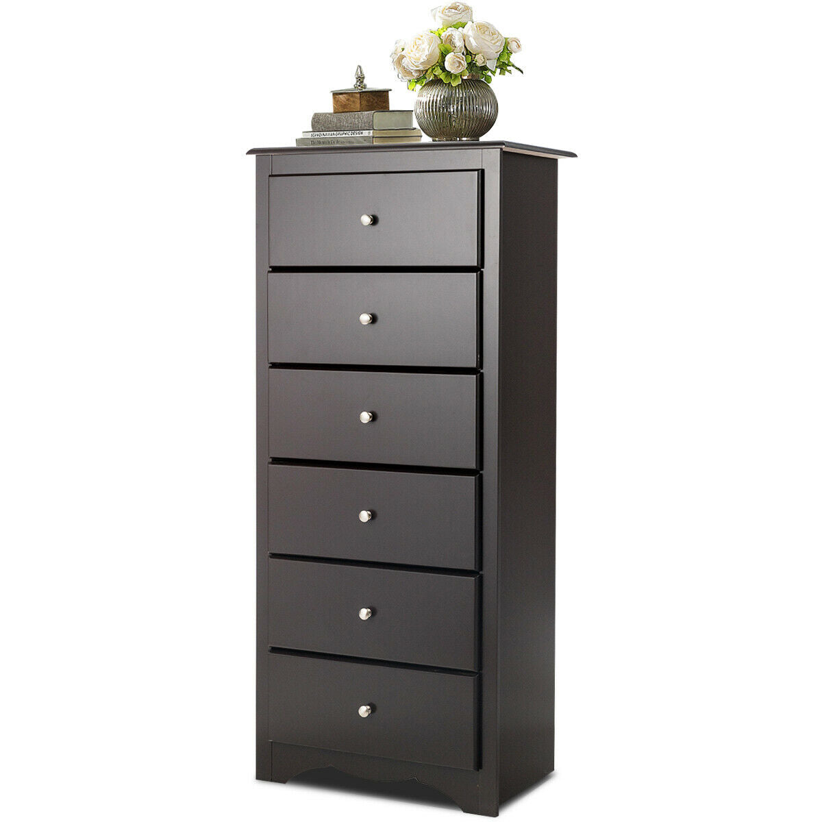 6 Drawers Chest Dresser - Brown