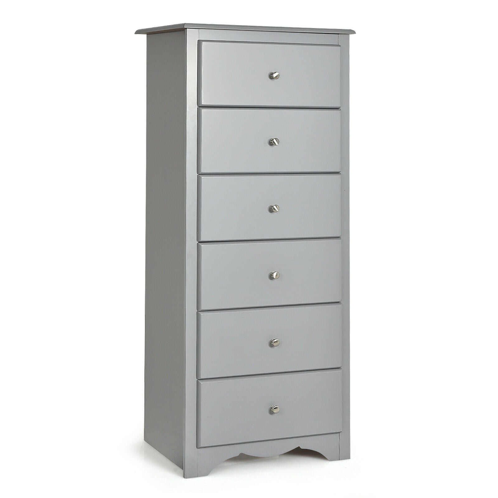 6 Drawers Chest Dresser - Gray