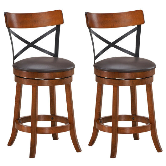 Set of 2 Bar Stools, Dining Bar Chairs