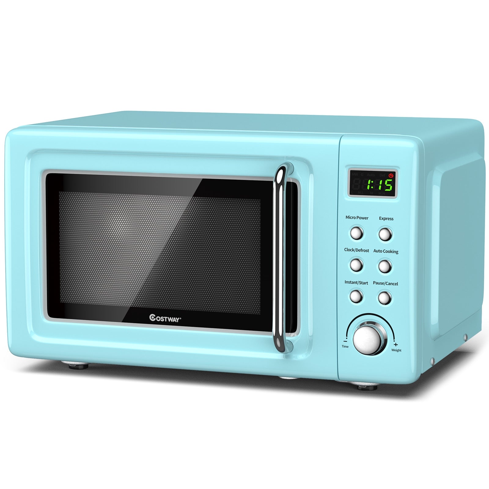 700W Retro Countertop Microwave Oven - Green