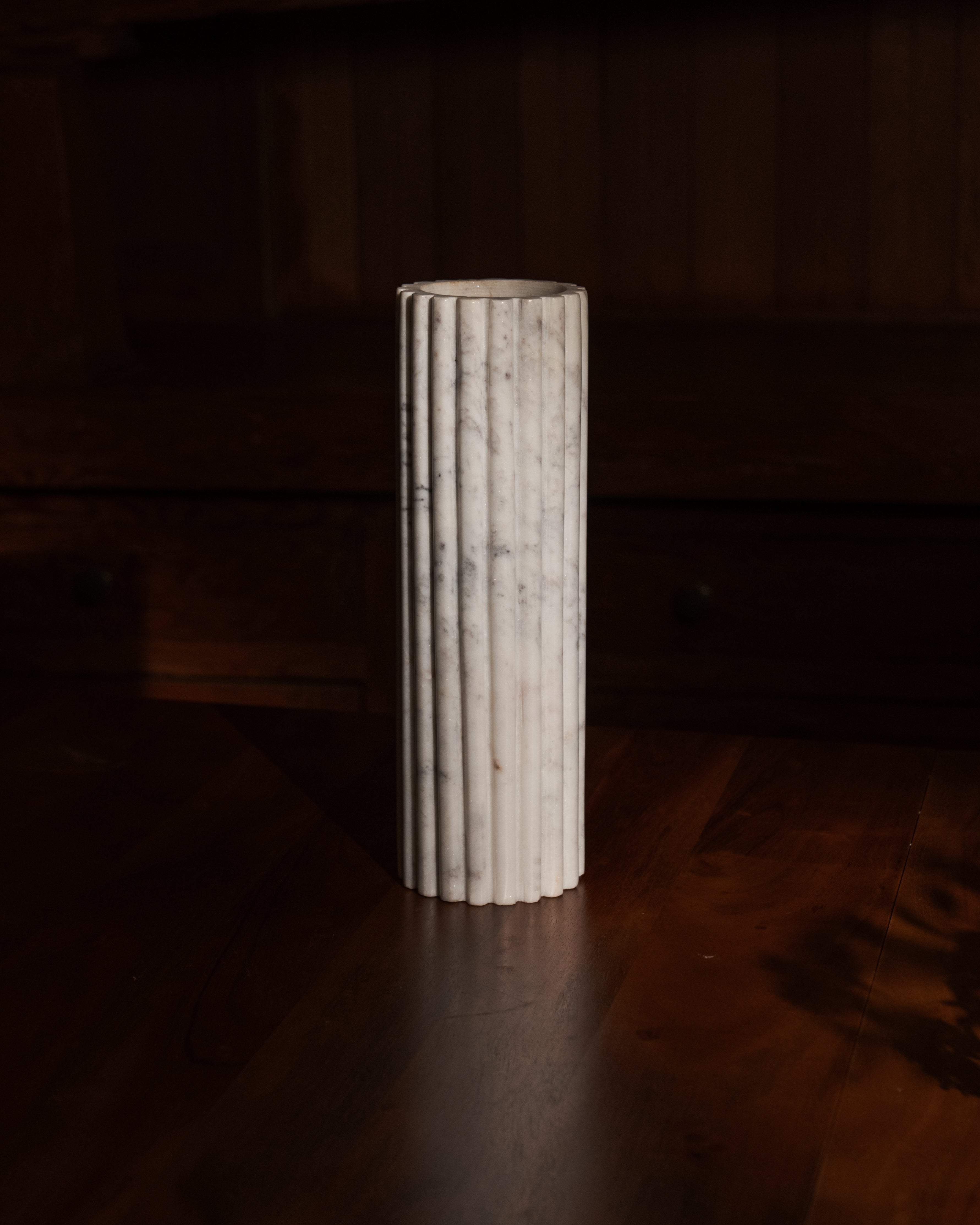 Grooved Banswara Marble Vase
