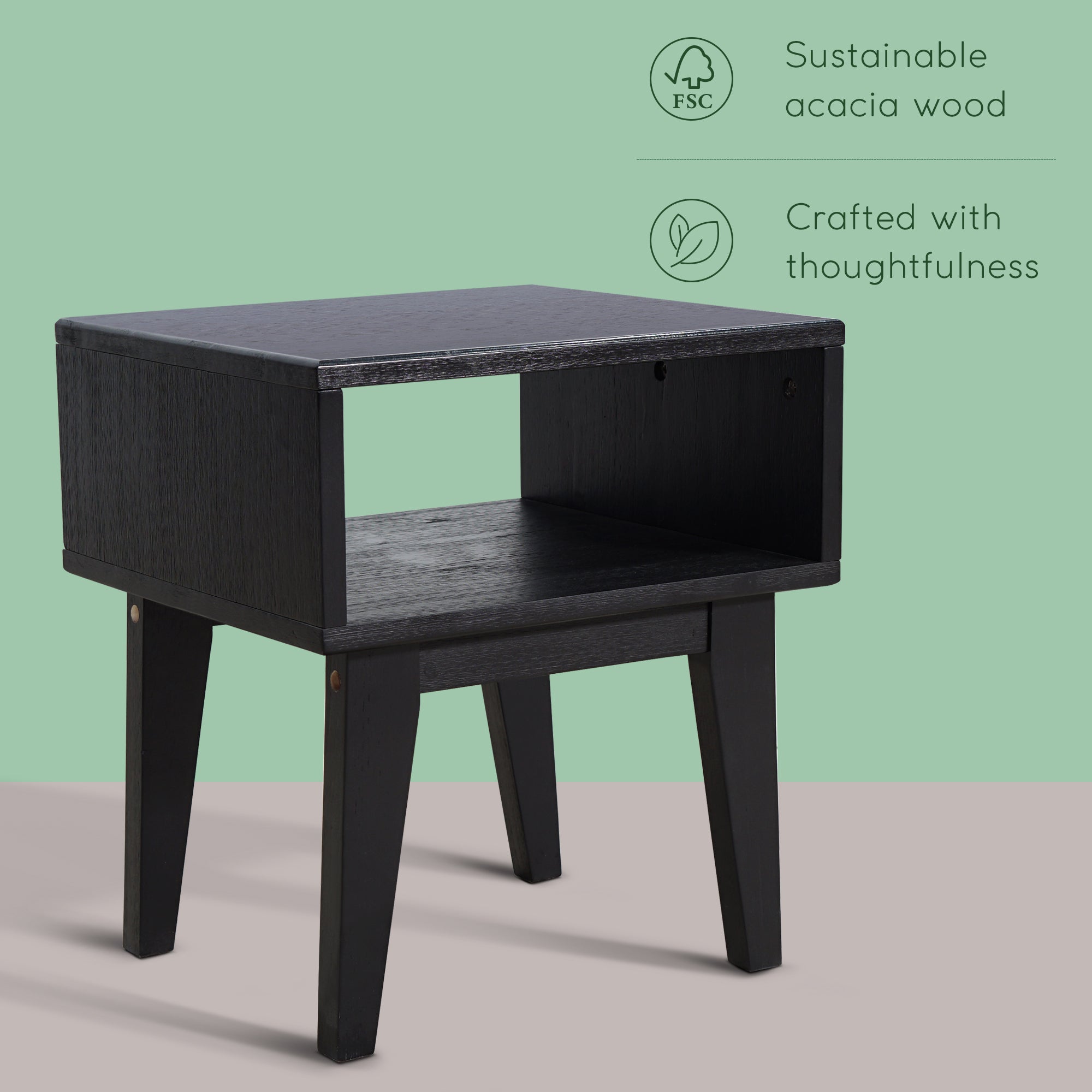 Acacia Serena Solid Wood Nightstand