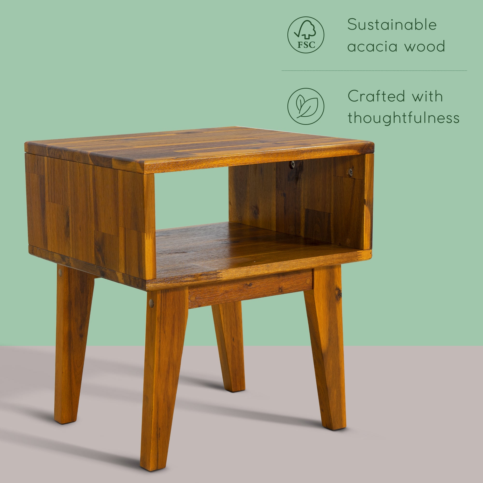 Acacia Serena Solid Wood Nightstand