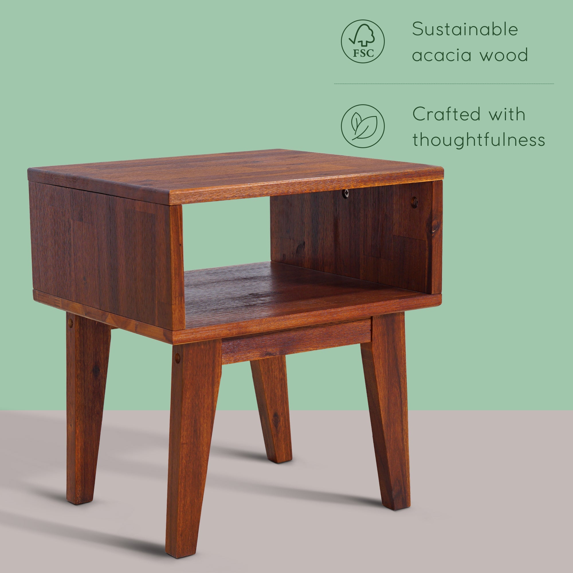 Acacia Serena Solid Wood Nightstand