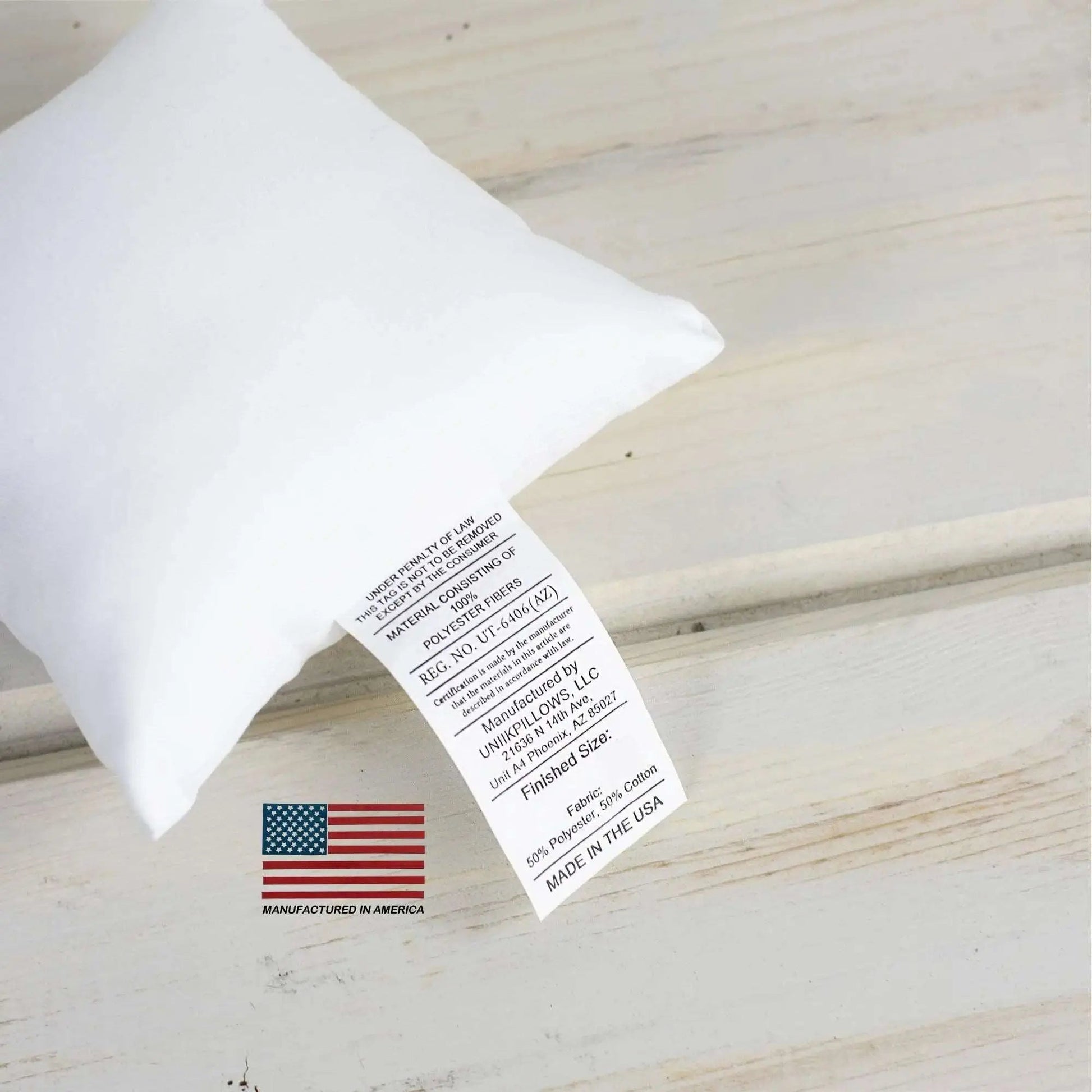 20x20 | Indoor Outdoor Hypoallergenic Polyester Pillow Insert | Quality Insert | Pillow Inners | Throw Pillow Insert | Square Pillow Inserts UniikPillows