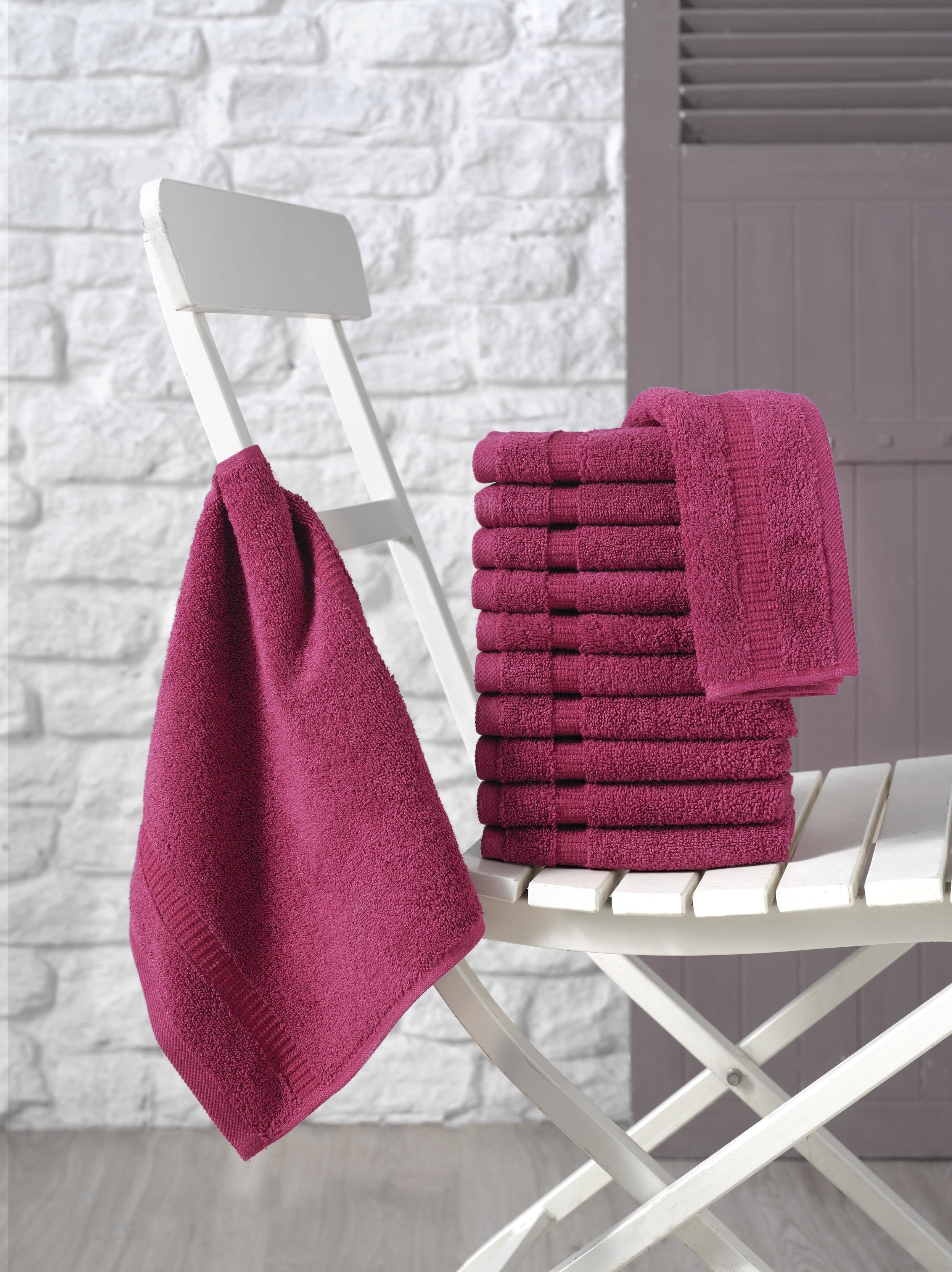Cambridge Turkish Cotton Washcloths - 12 Pieces - Classic Turkish Towels