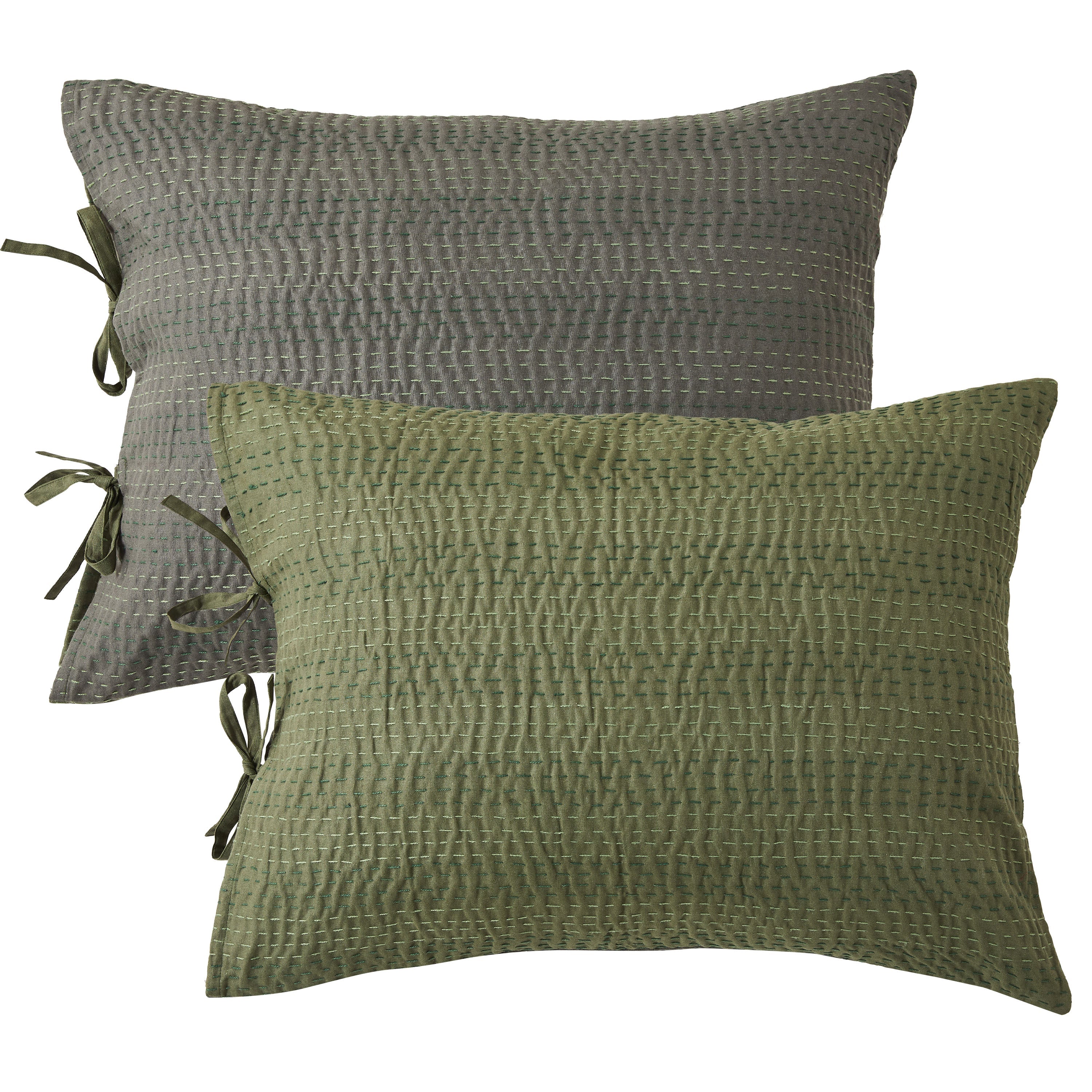 Reversible Kantha Pillow Sham Pairs