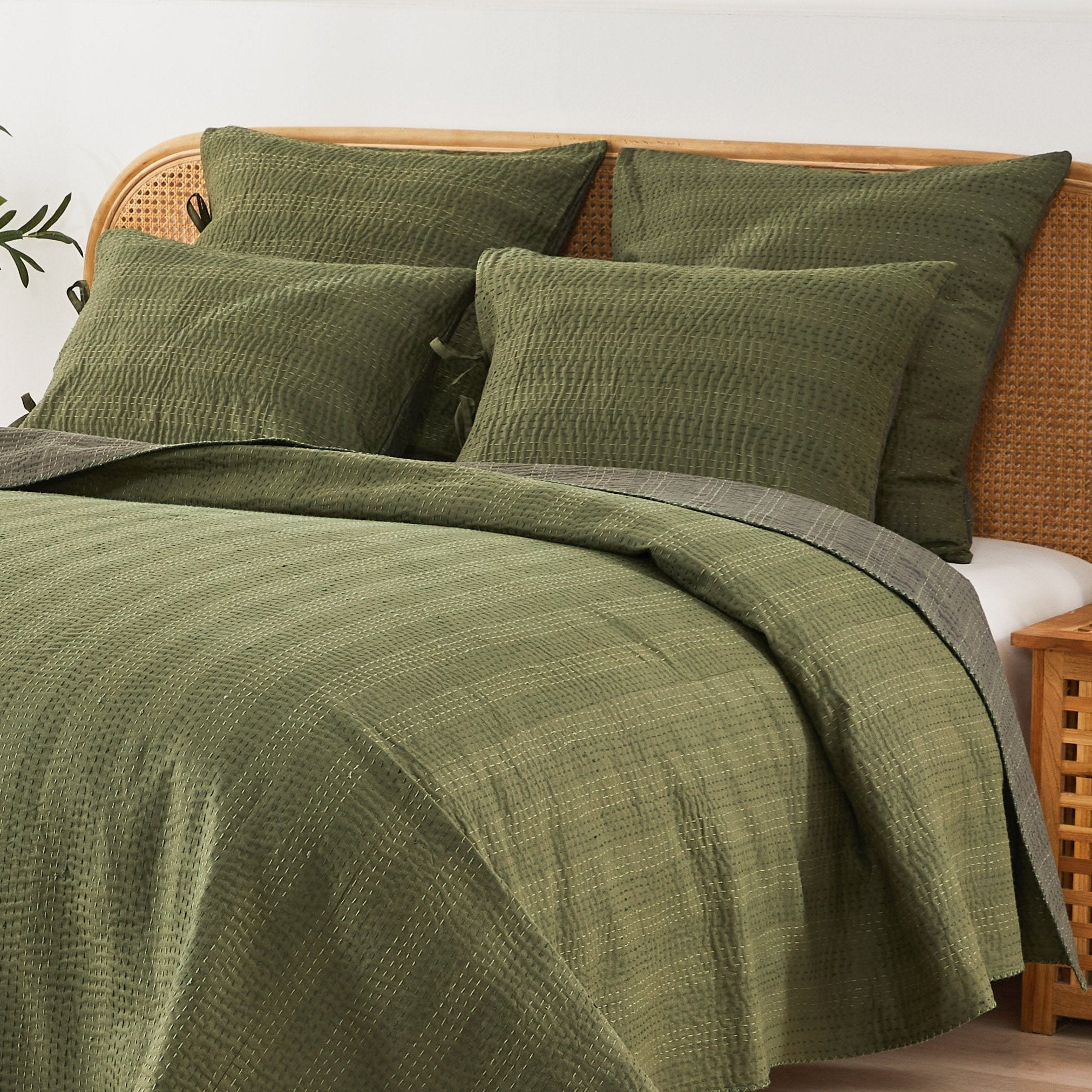 Reversible Kantha Pillow Sham Pairs
